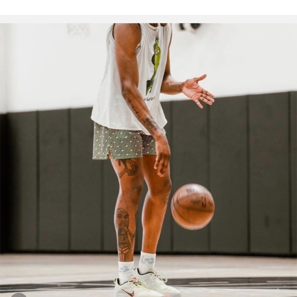 RYOKO RAIN SHORTS - All-over Logo Mesh Basketball Unisex Adult Small Streetwear - Picture 3 of 15